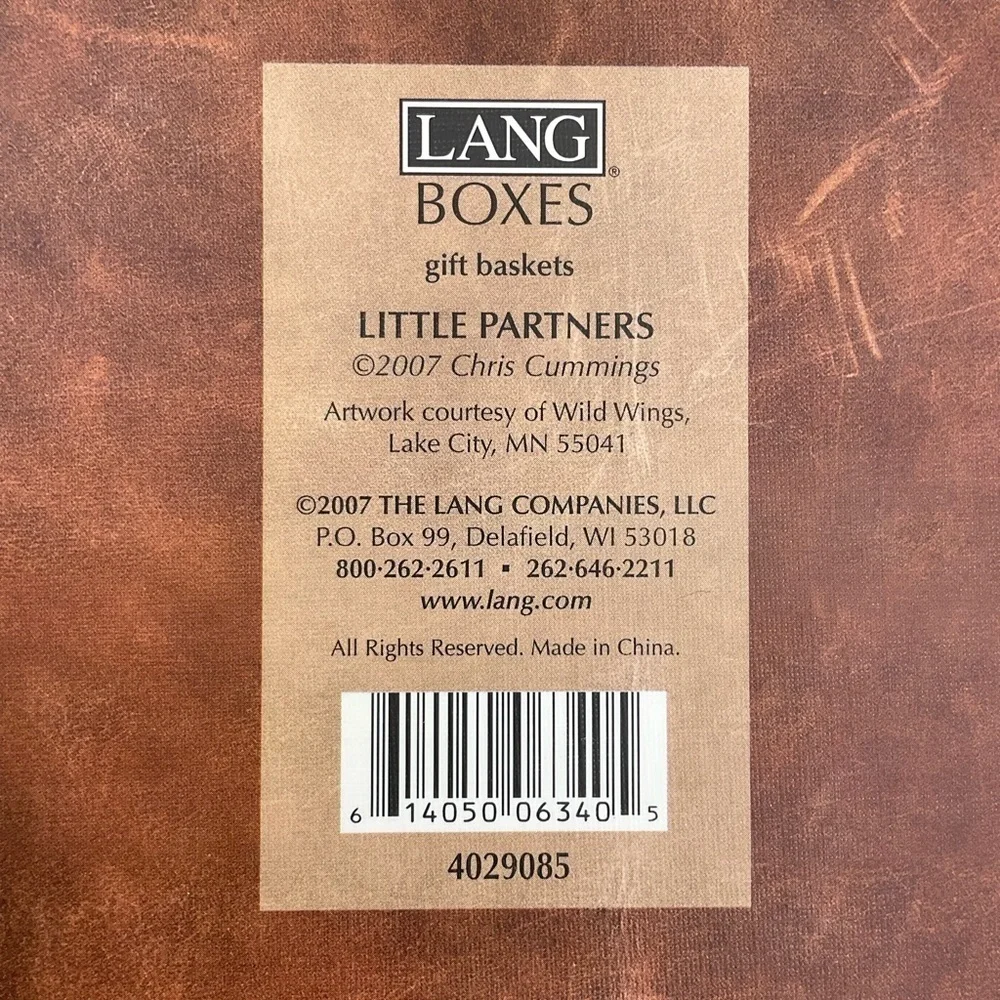 Lang Boxes 2007 “Little Partners” Decorative Basket with Black Handles